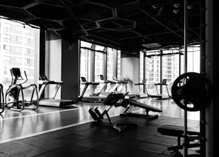 gym equipment inside room