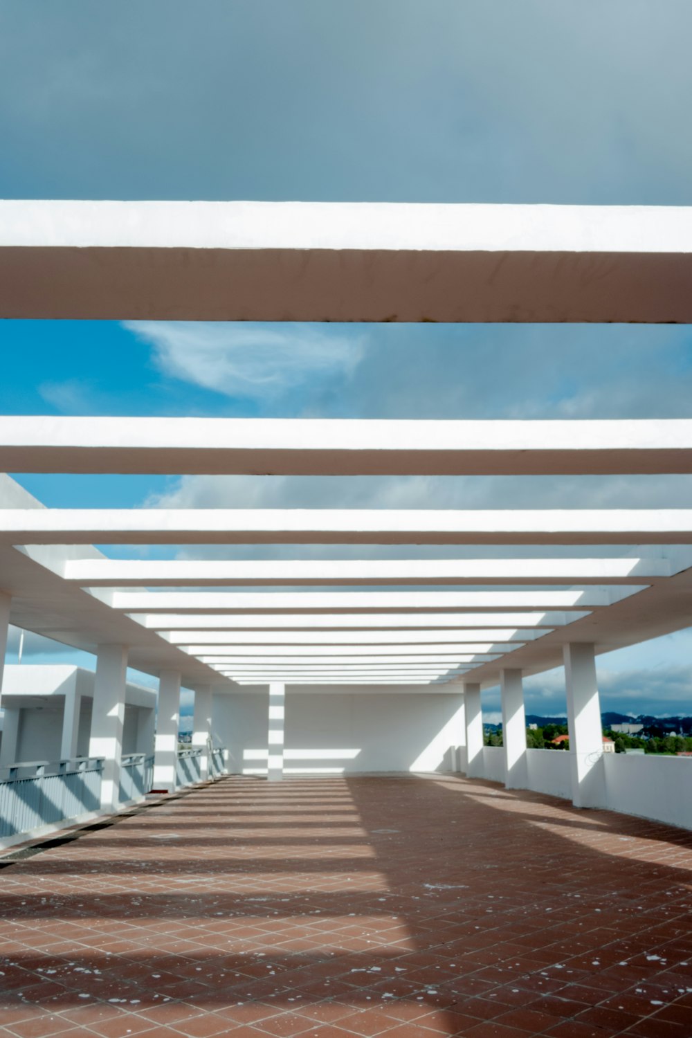 white wooden arbor