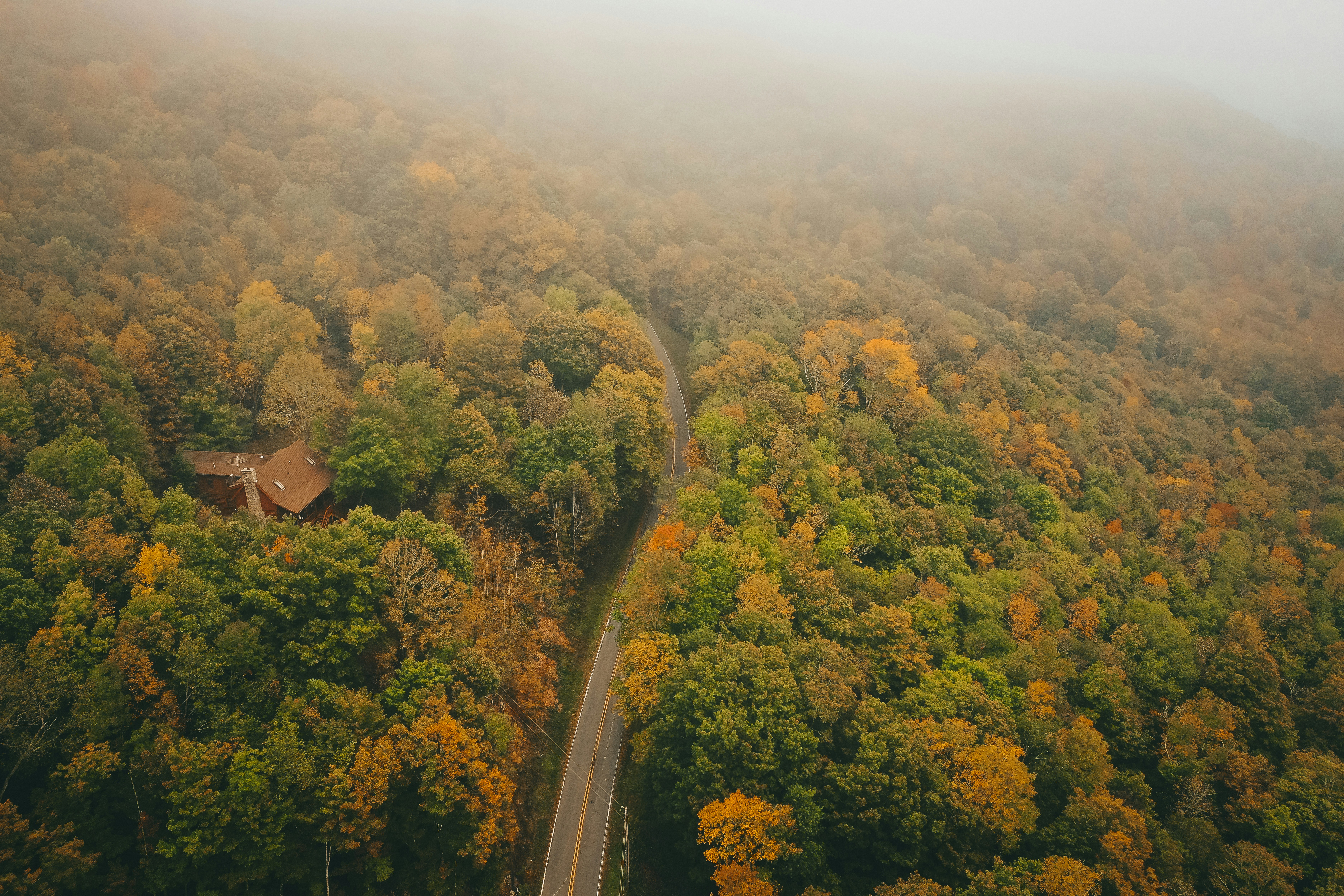 aerial photo of highway