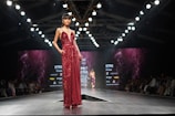 women's red floral sleeveless dress