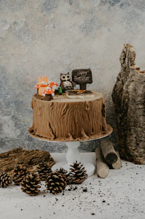 brown and white wooden table decor