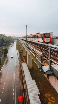 black and brown train track