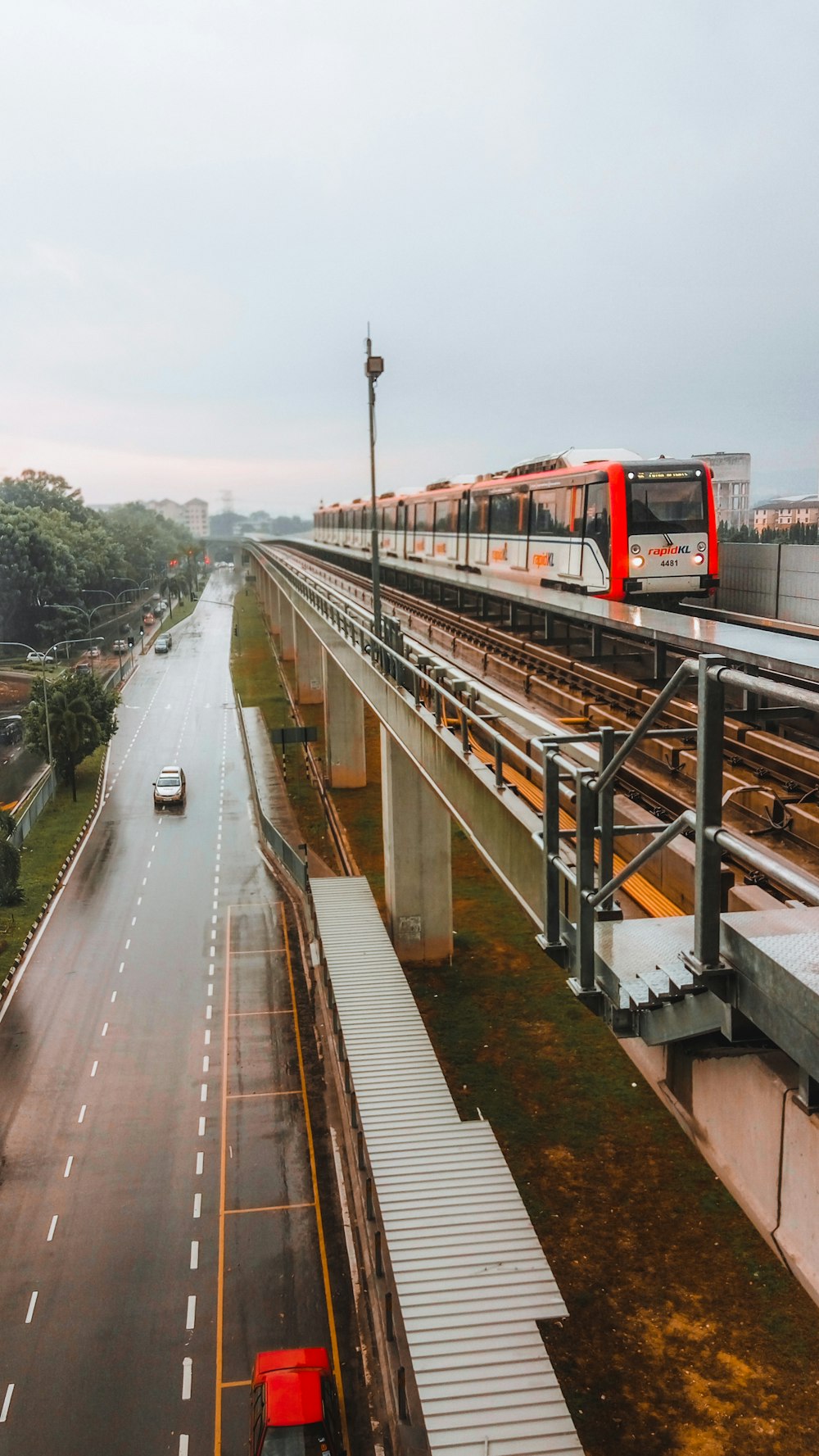 black and brown train track