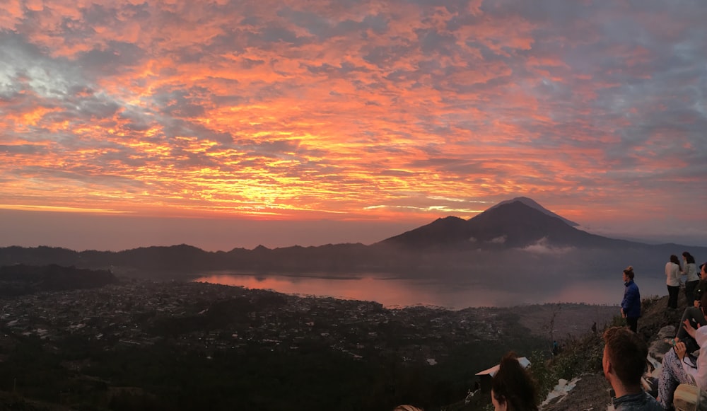 mountain and body of water