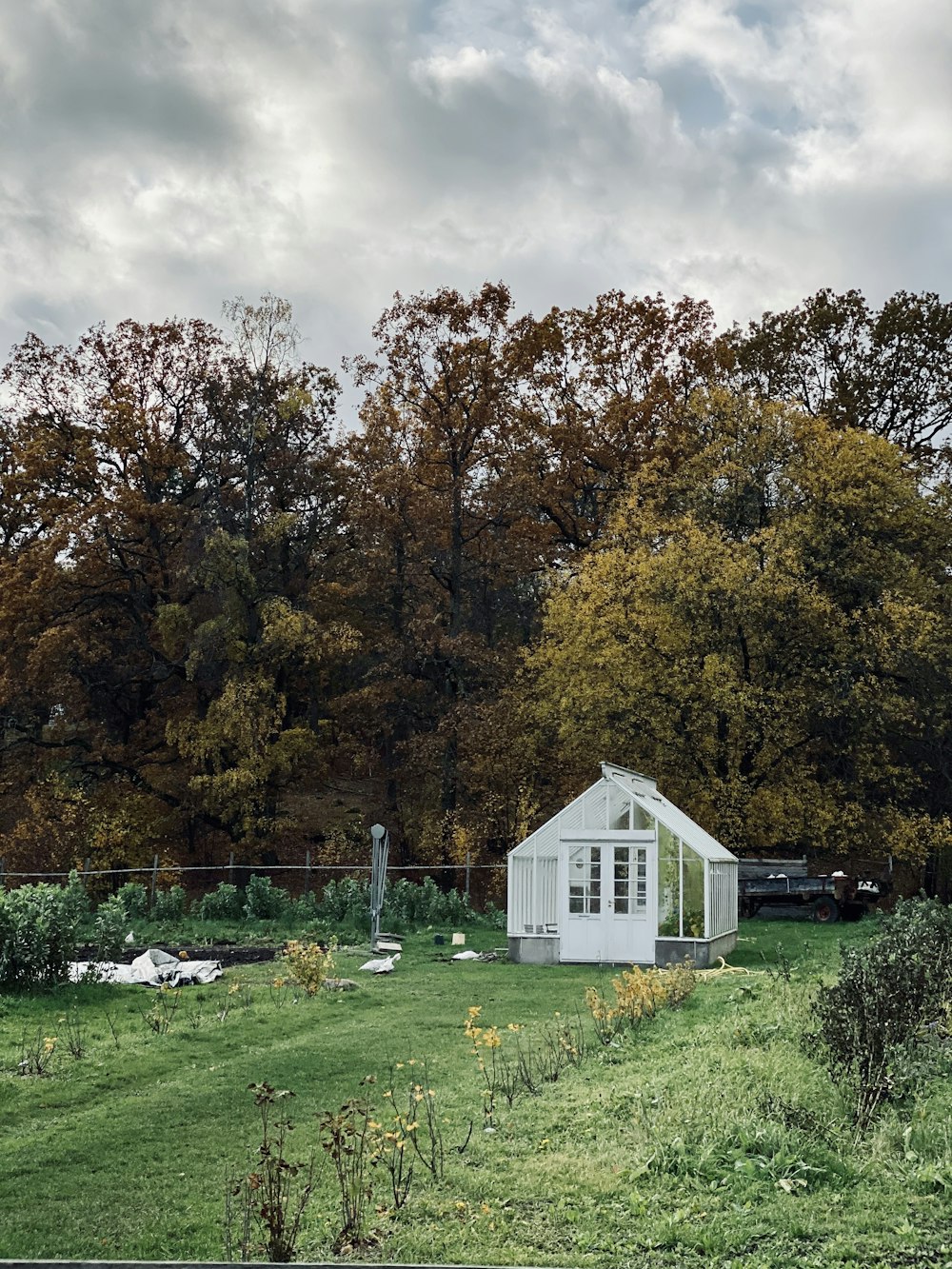 white and gray wooden house