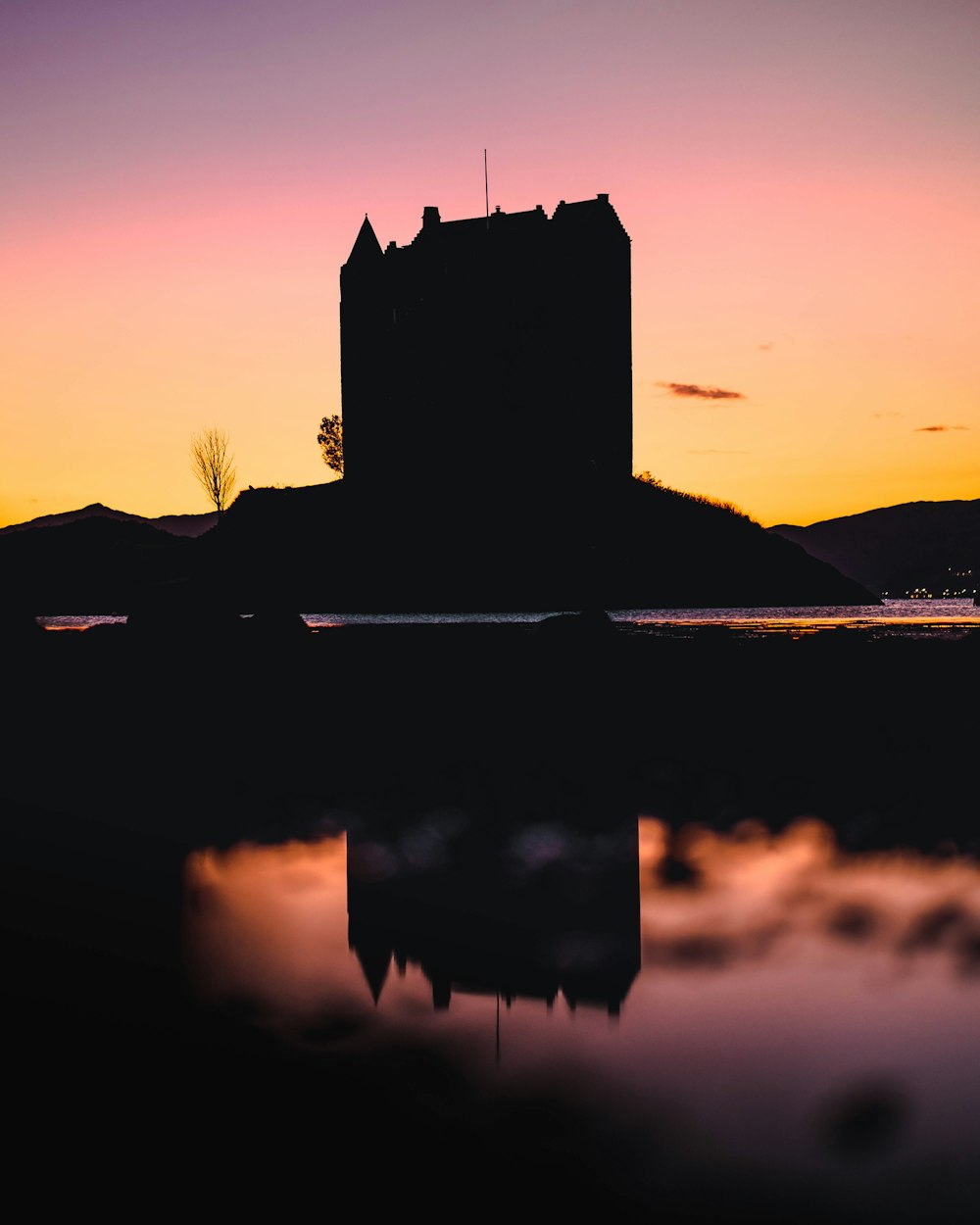 silhouette of building