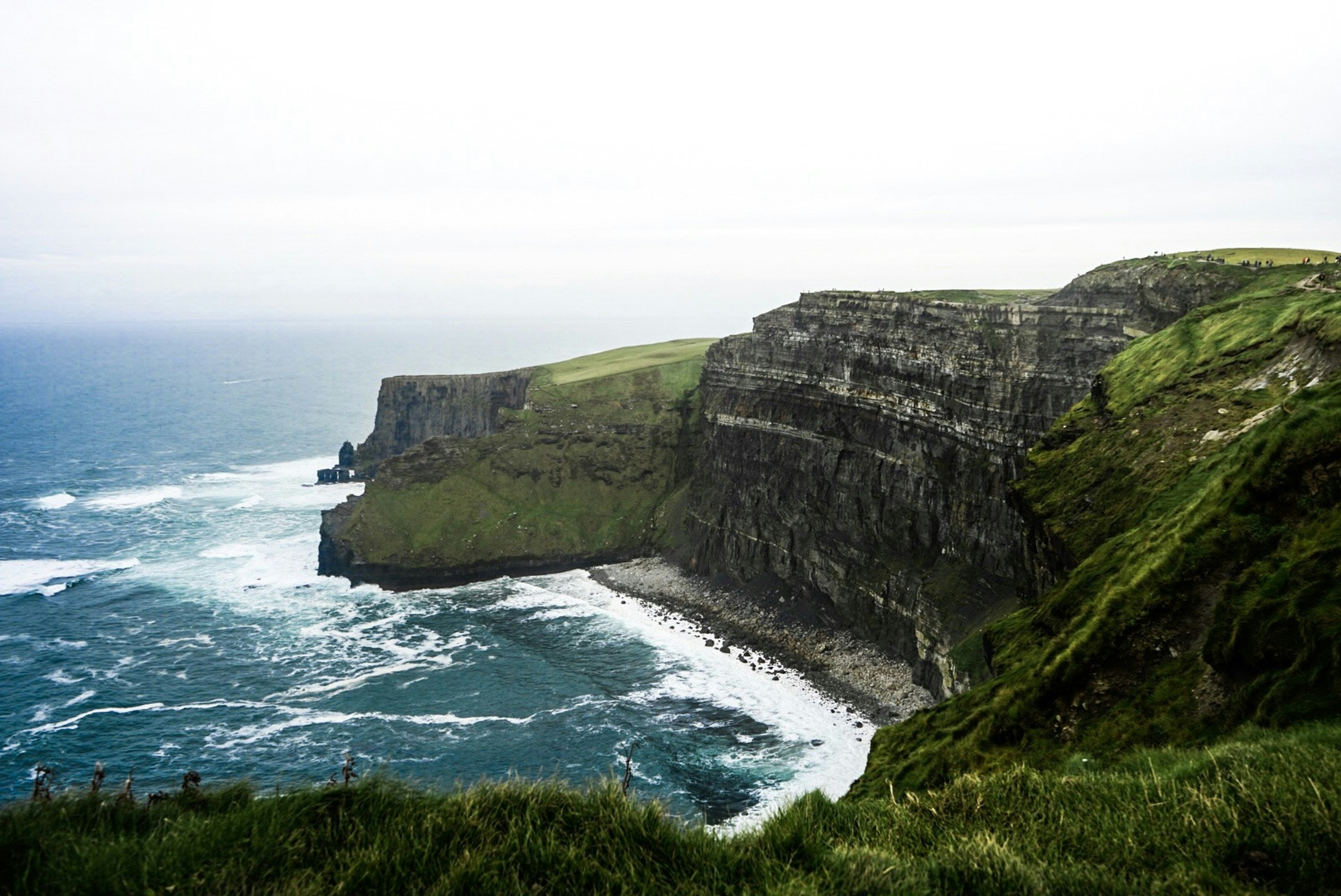 body of water under cloudy sky, Cliffs of Moher, Ireland 