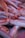 Numerous small fish with orange and pink hues are piled together, their eyes wide open and scales glistening. The fish are closely packed, displaying a mix of sleek bodies and fins.