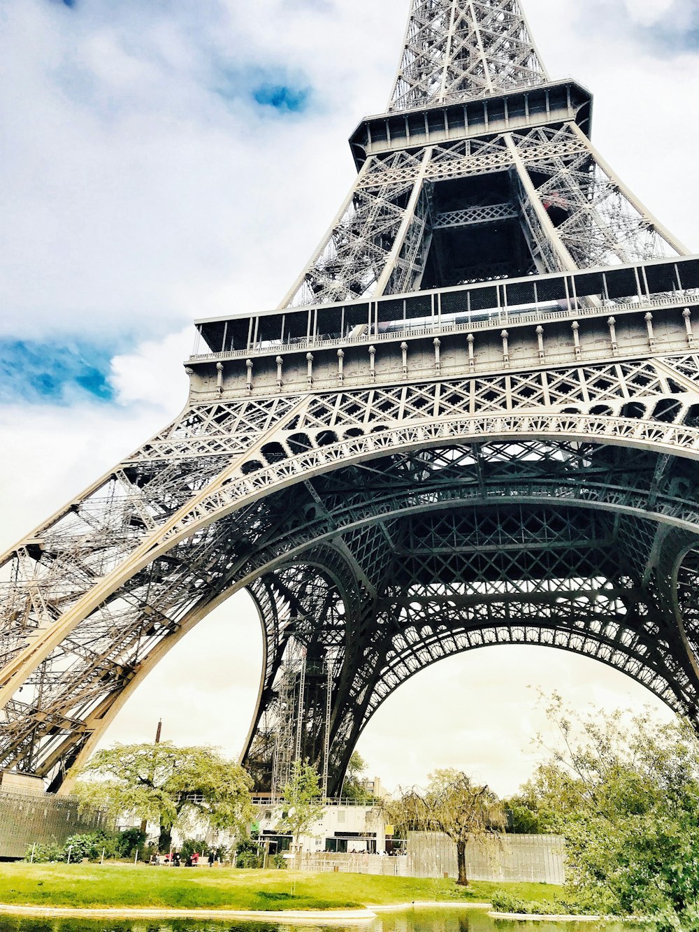 low angle photo of Eiffel Tower