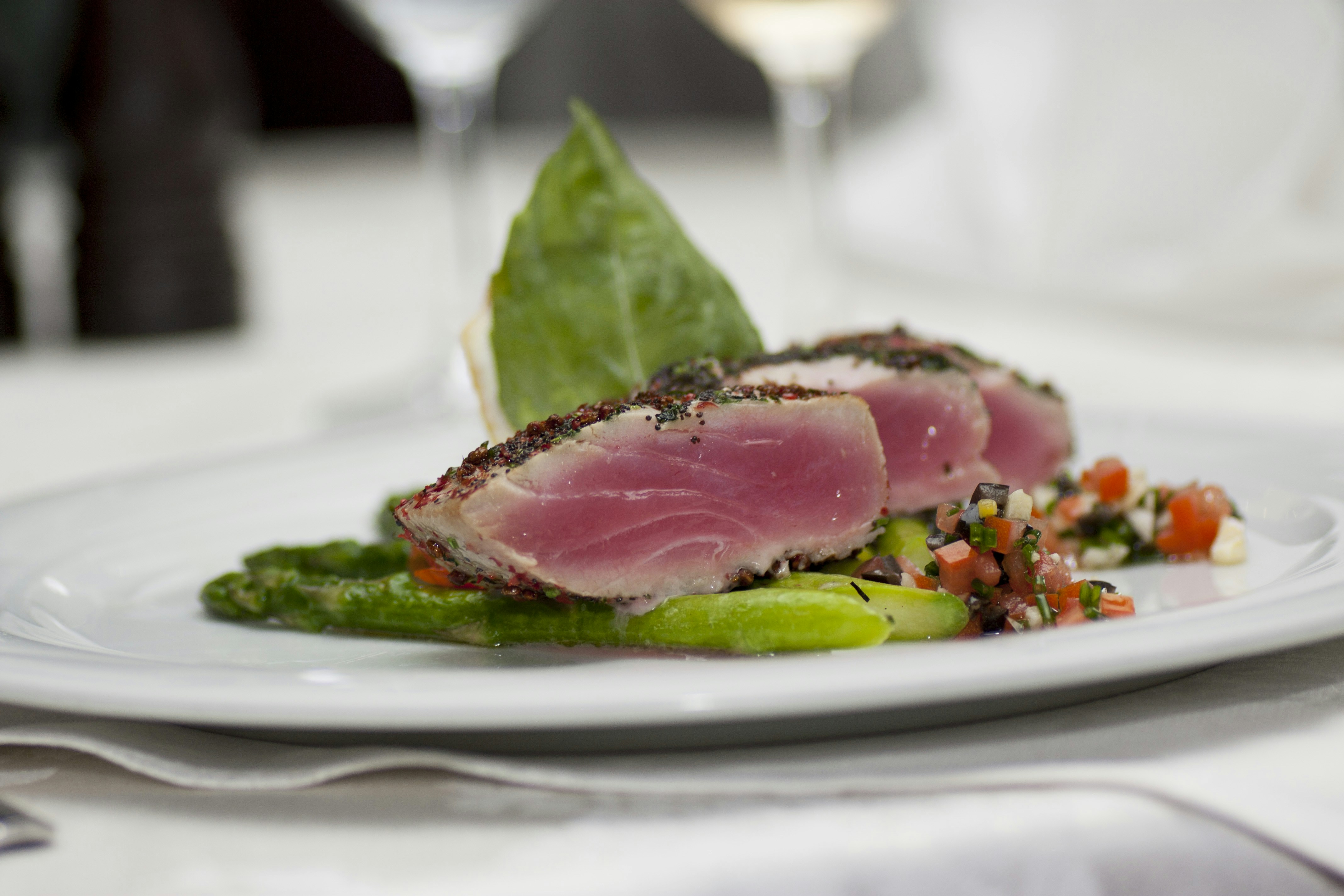 Seared Ahi Tuna Steaks with Sesame Seed Crust