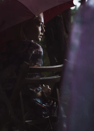 woman sitting on chair