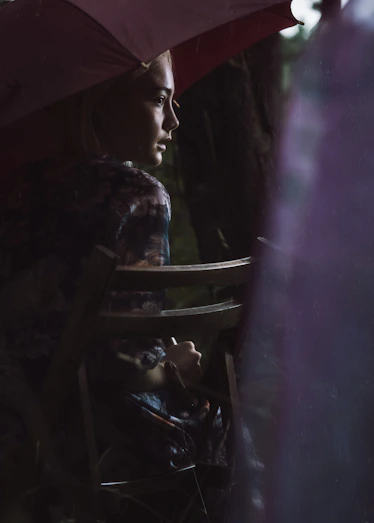 woman sitting on chair