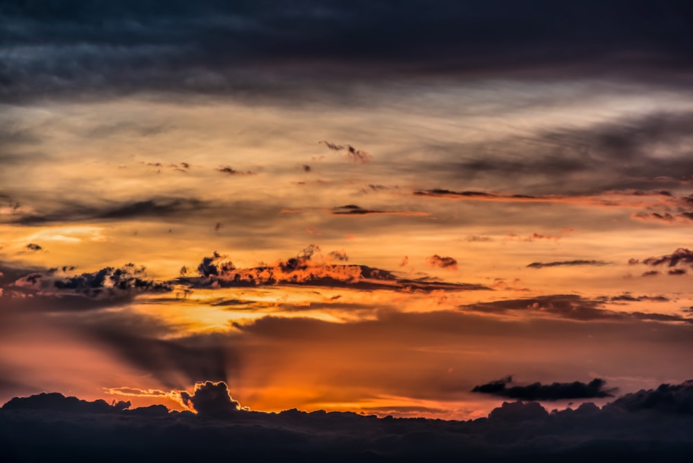 silhouette of mountain during golden hour