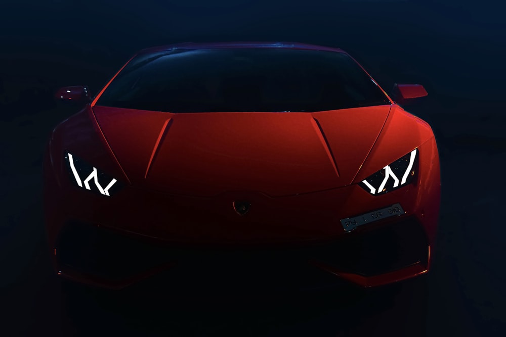 red Lamborghini sports car
