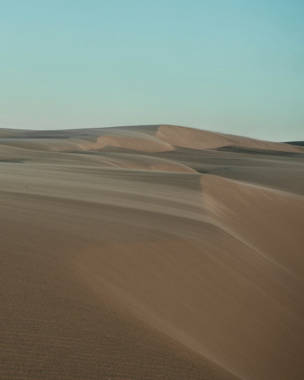 a person riding a horse in the middle of a desert