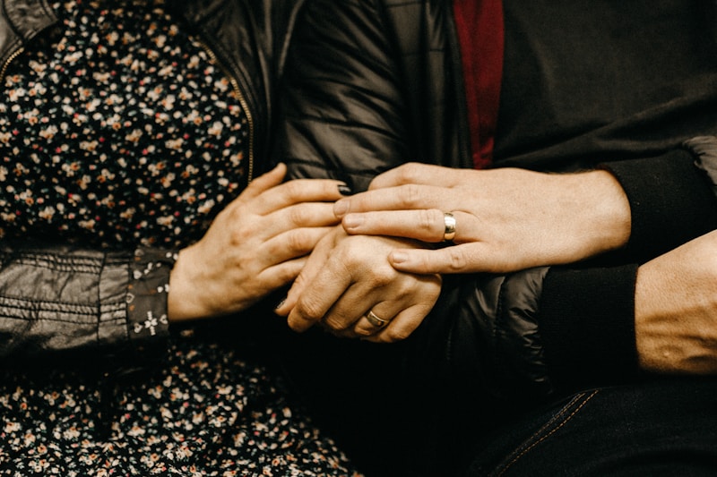 Romantic close hands