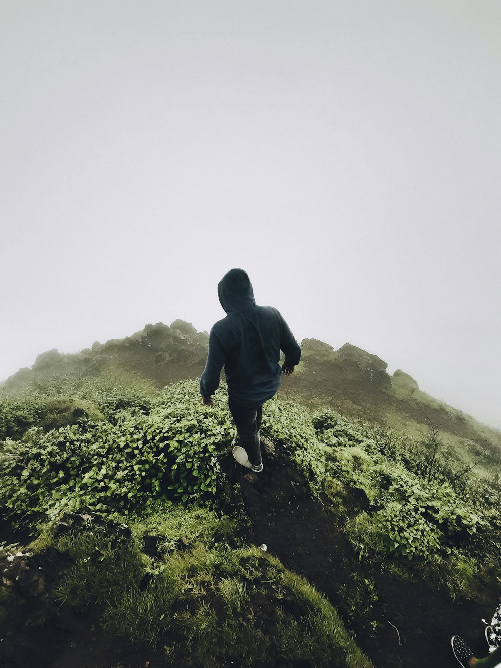 man standing on cliff during daytime