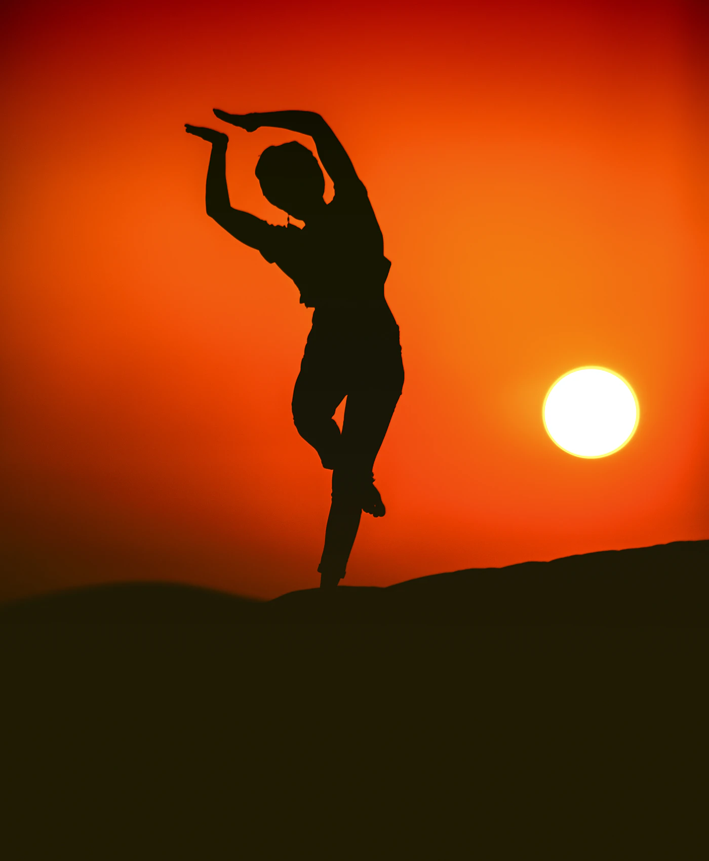 Silhouette at golden hour