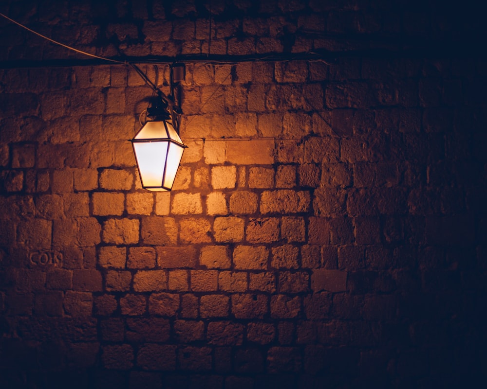 orange wall sconce