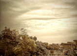 Sepia-toned picture of early urban development in Planaltina showing streets and buildings.