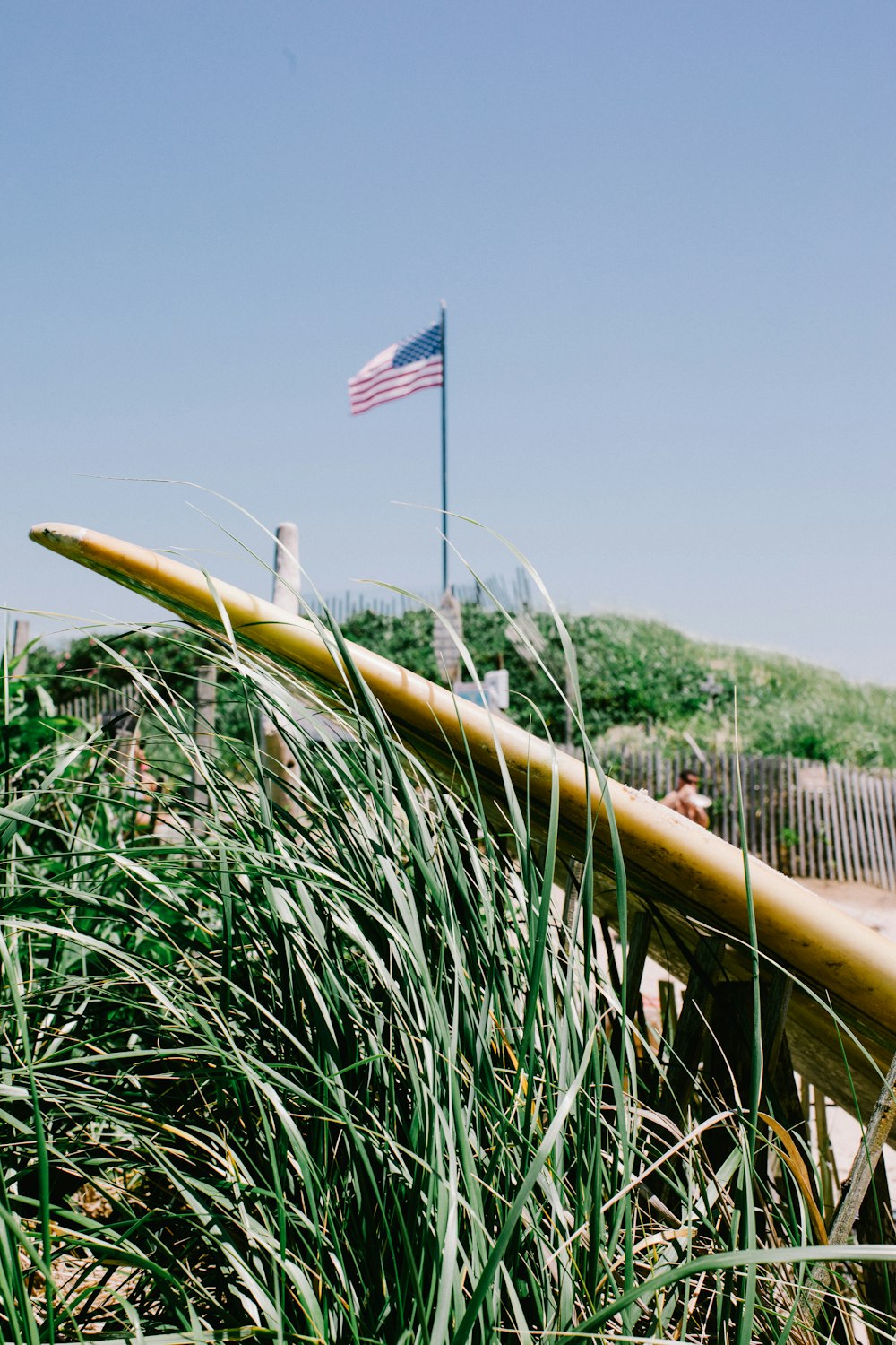 yellow surfboard