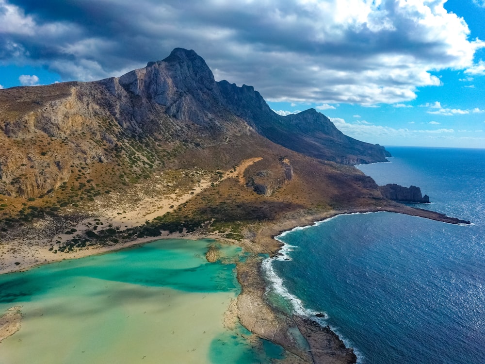 mountain near ocean