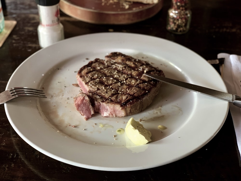 steak on plate