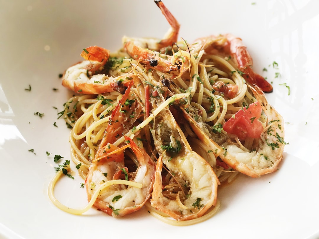 pasta with shrimps,