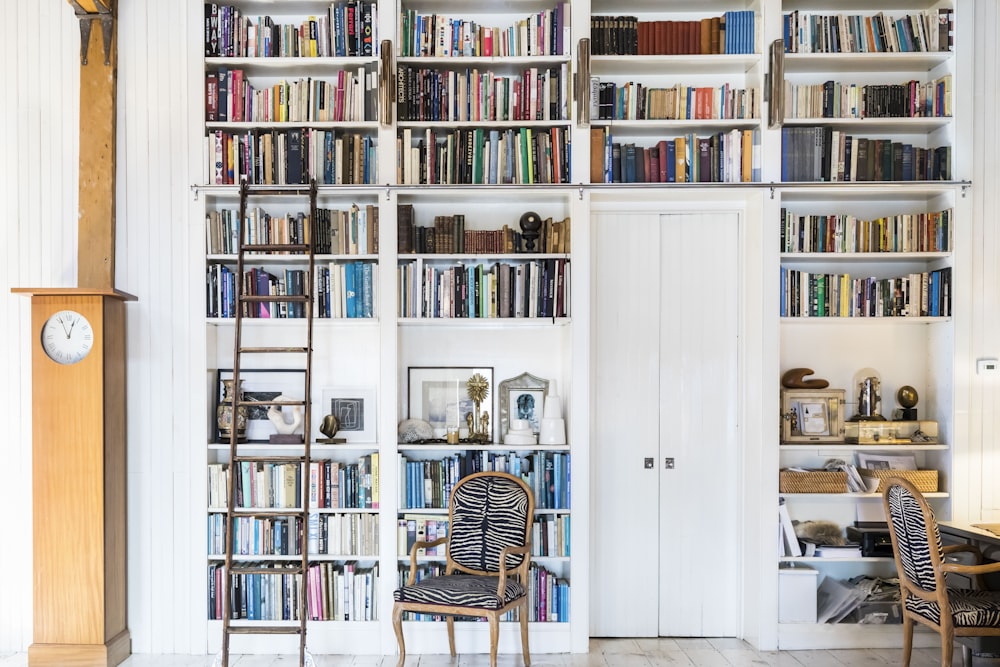 white wooden 4-layer shelf