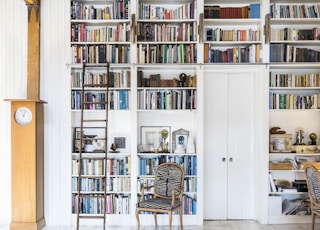 white wooden 4-layer shelf