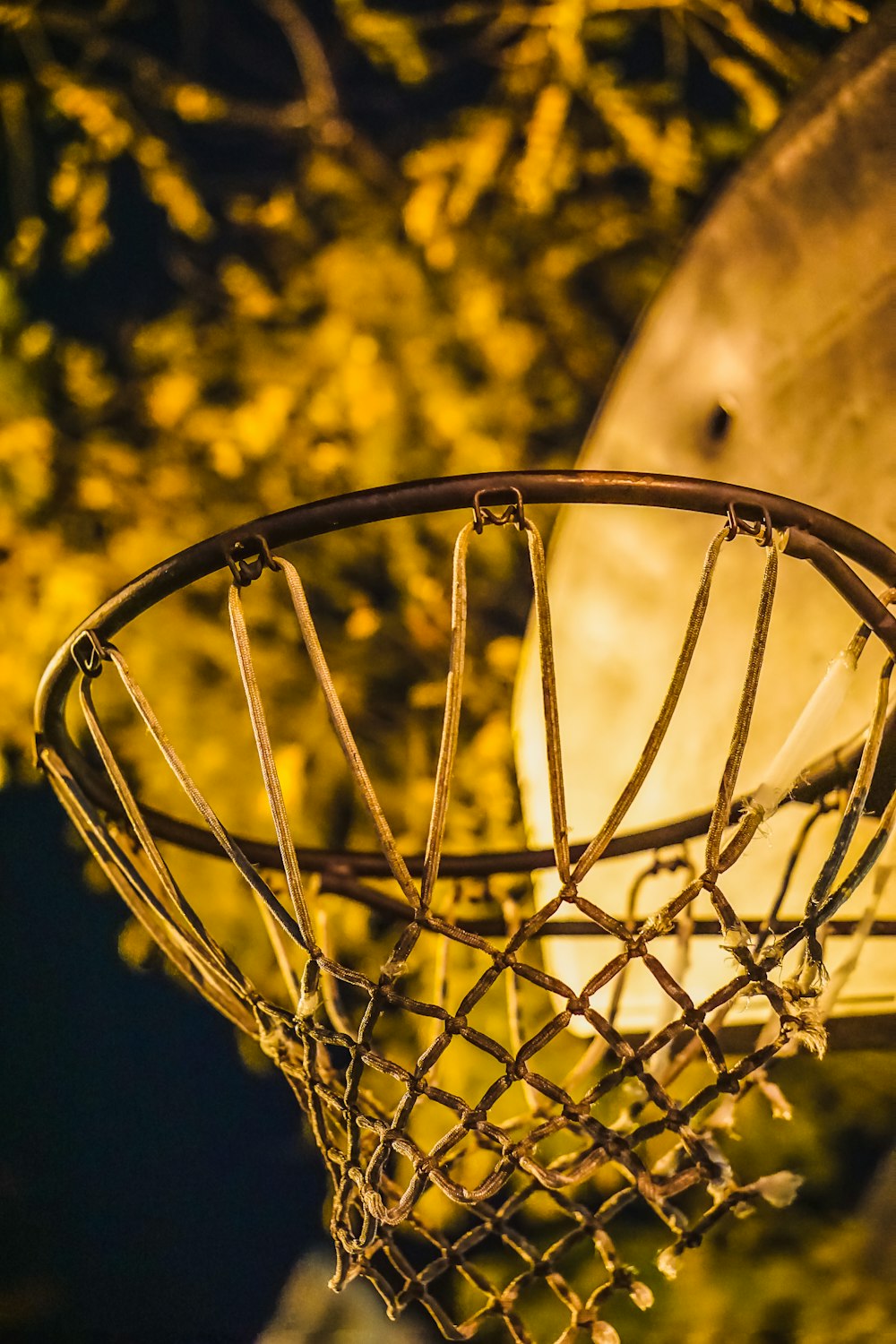close-up photography of basketball ring