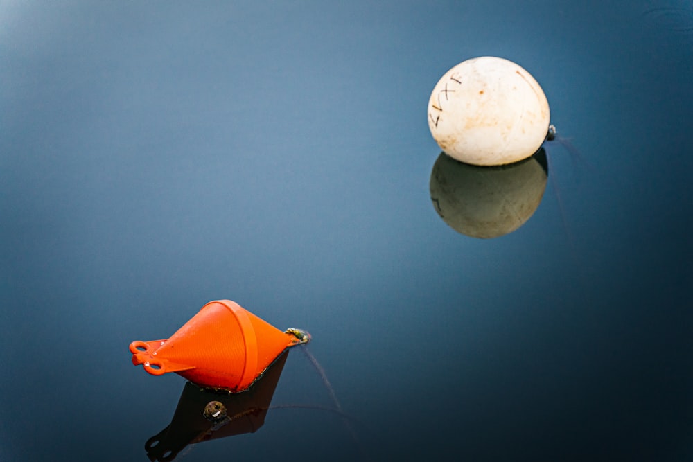 orange and white plastic toys