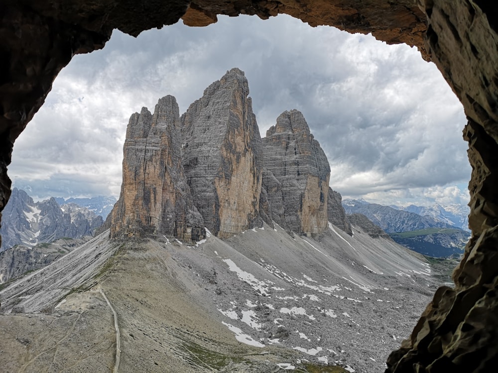 brown rock formation