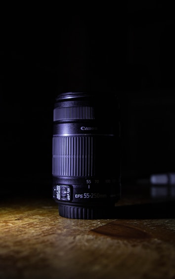 black Canon camera les