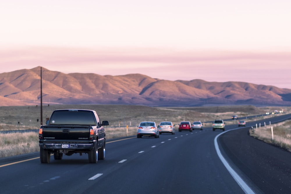 vehicles on road