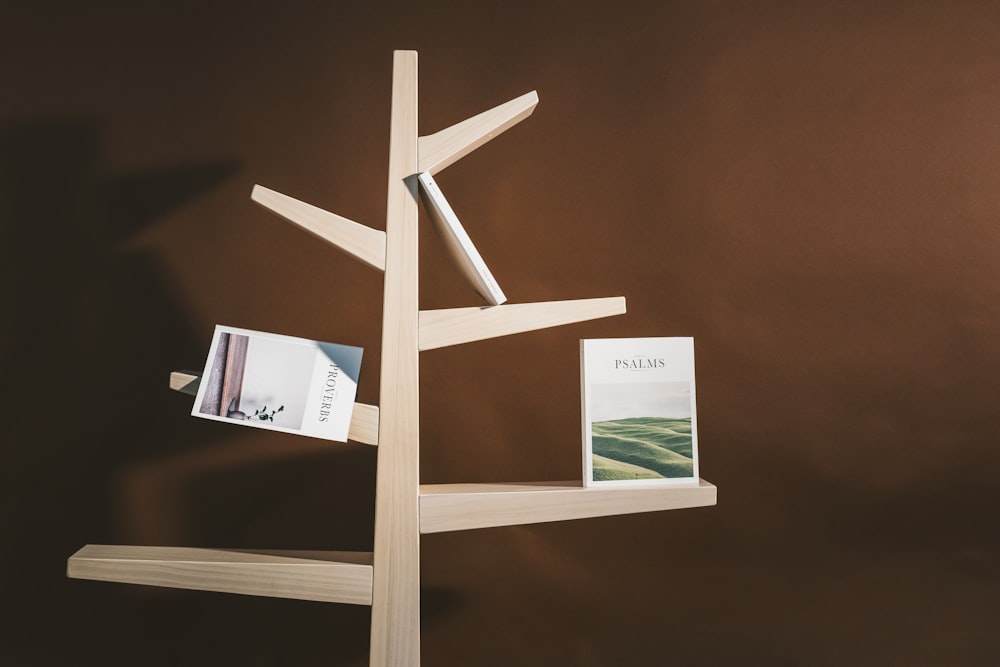 white book rack