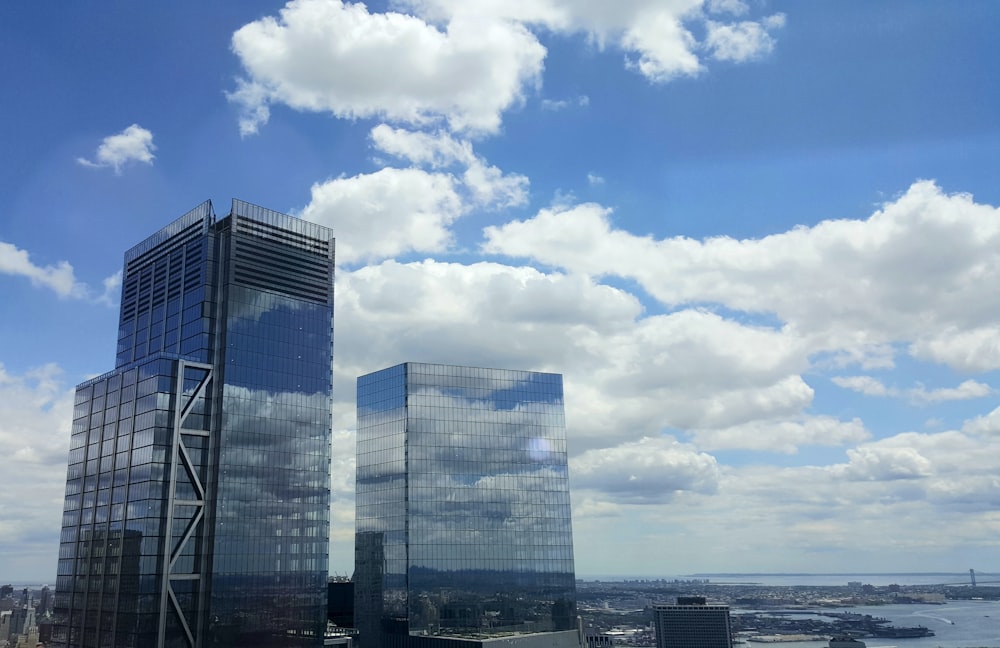 curtain wall high-rise buildings during daytime