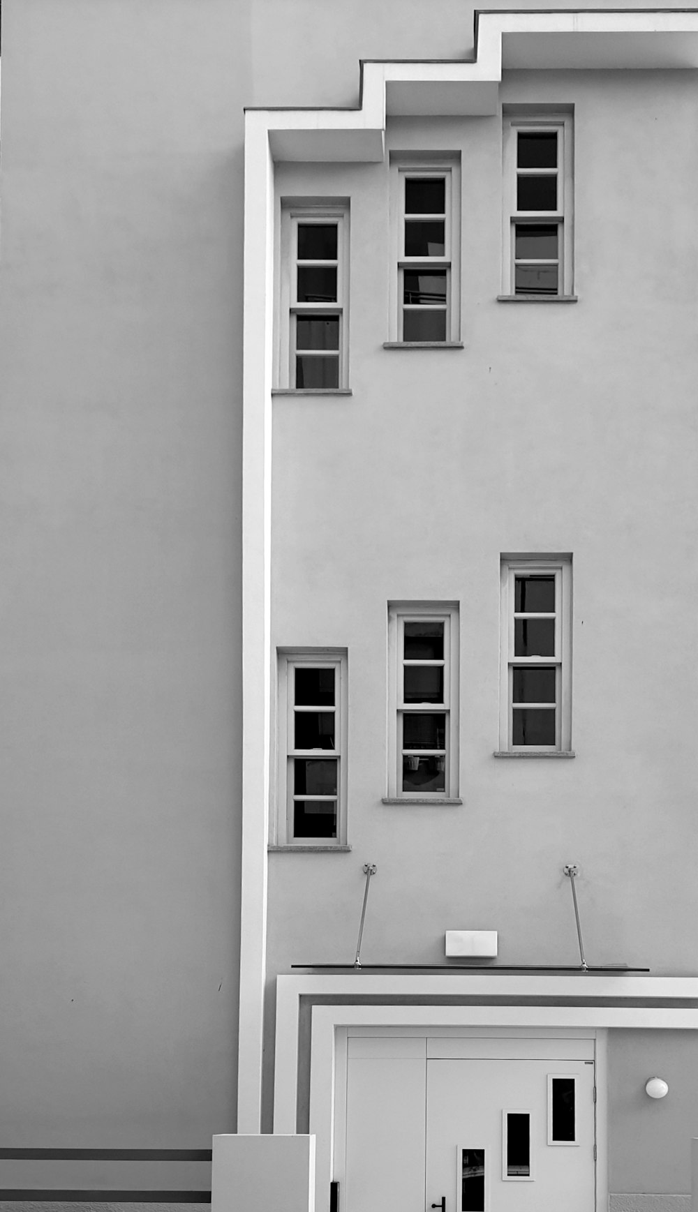 architectural photography of white building