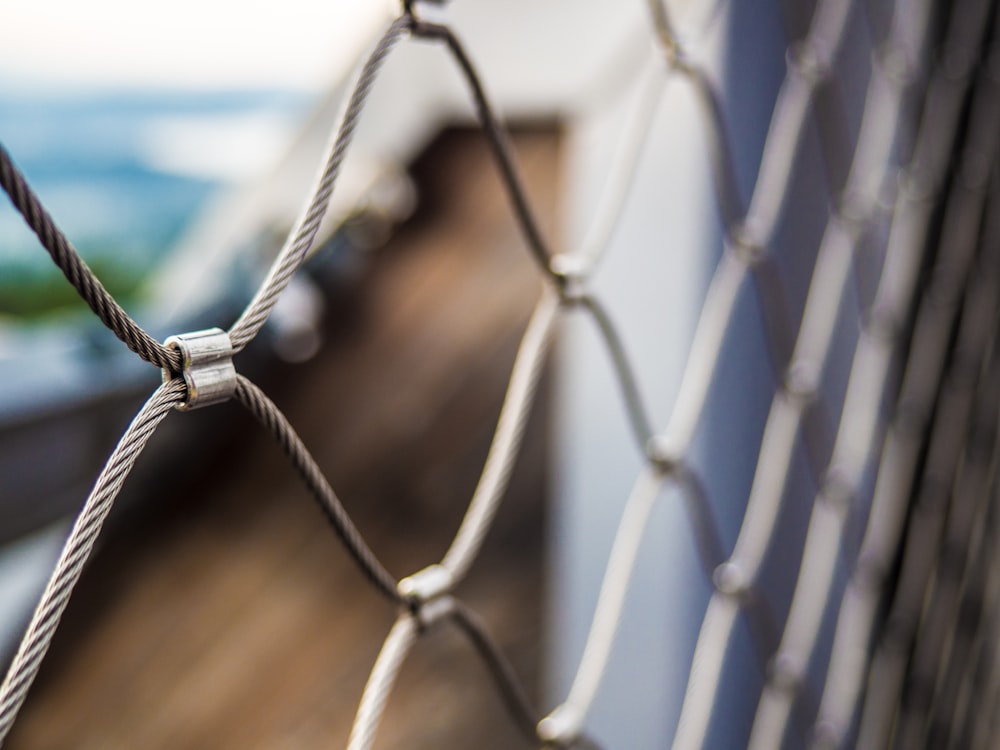 grey metal fence