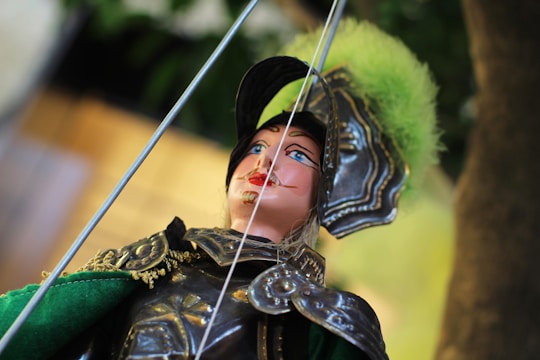 A detailed view of a custom animatronic character.