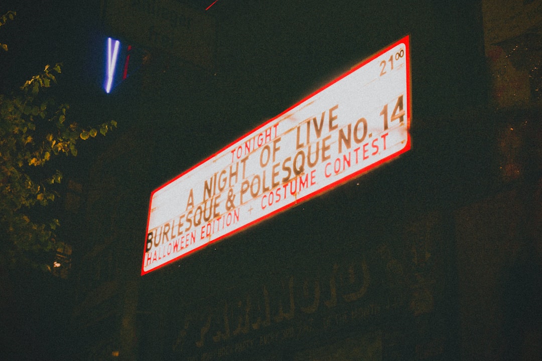 A Night of Live Burlesque & Polesque No.14 signage