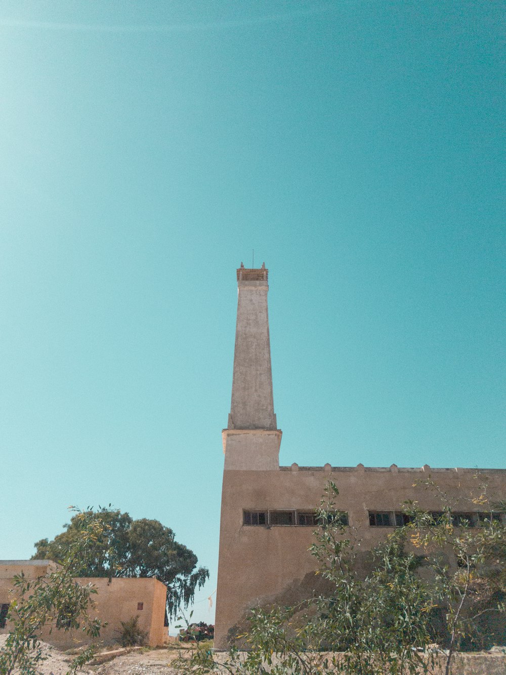 brown concrete building near green tree during daytime