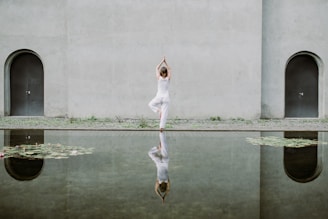 woman doing yoga