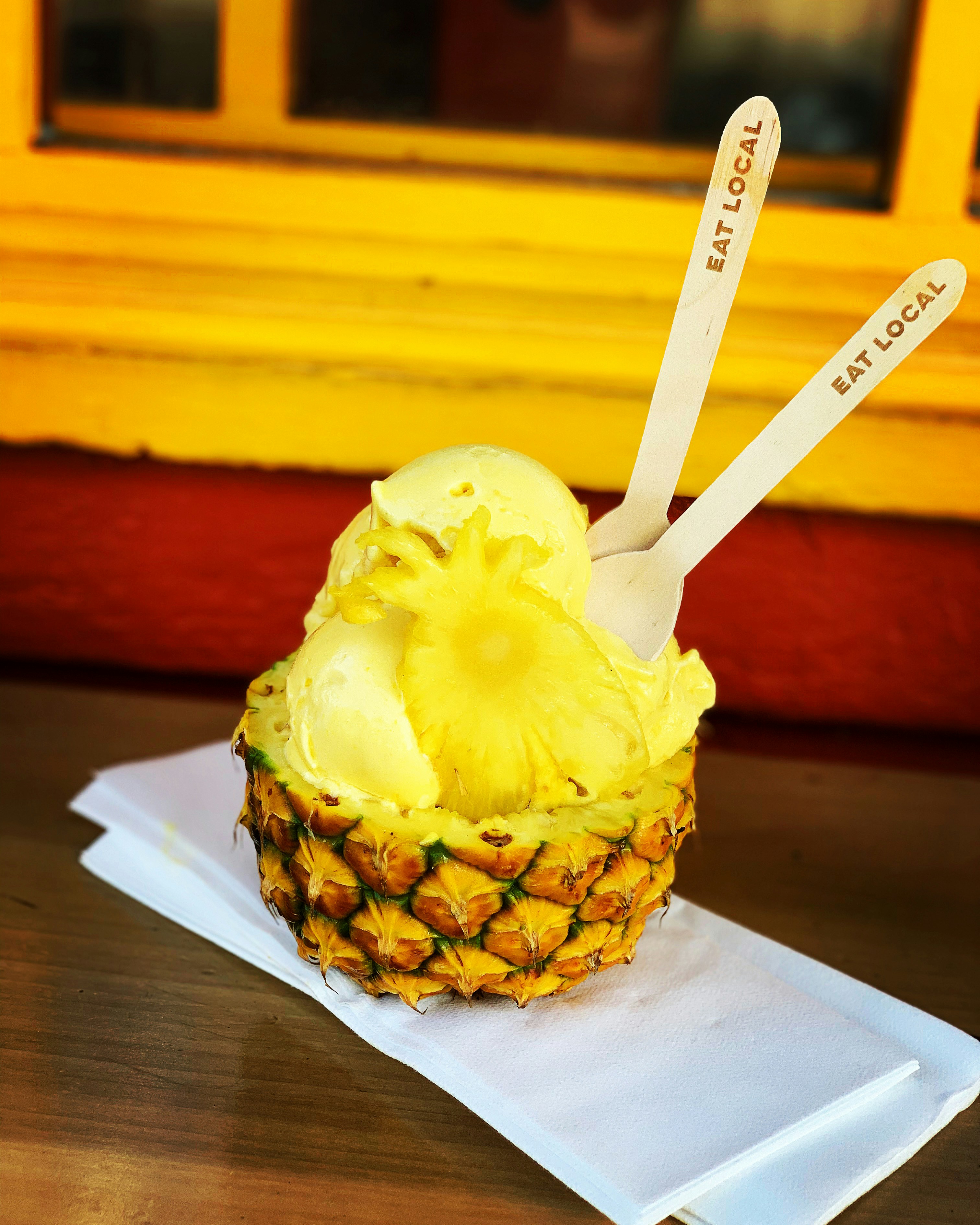 helado de piña y manzana