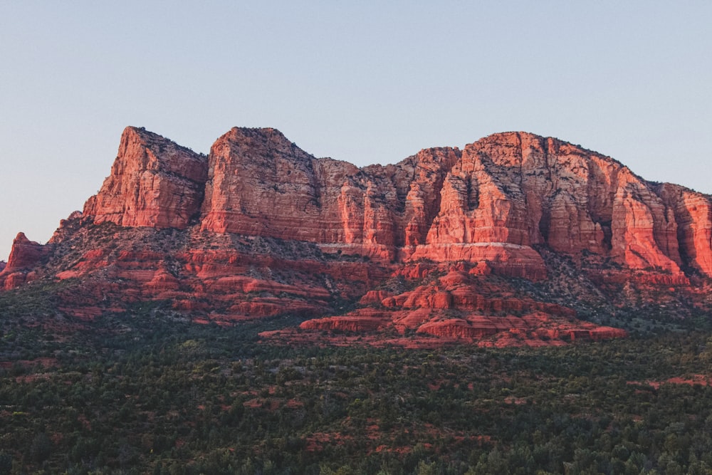 high angle photo of mountain