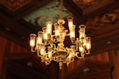 gold uplight chandelier