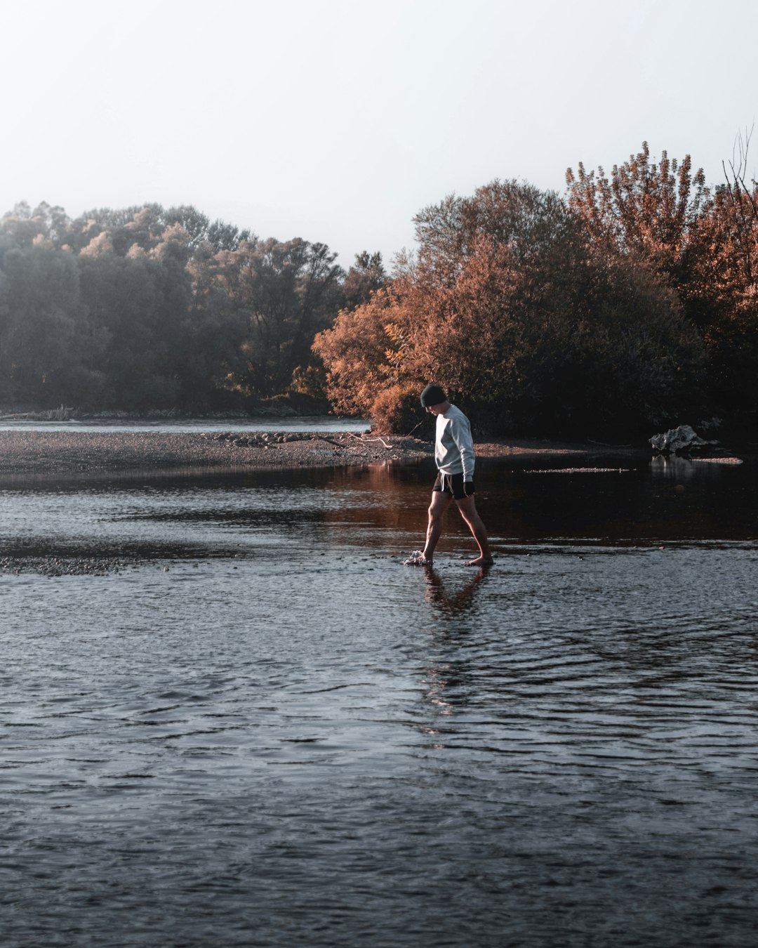 man walking on water during daytime