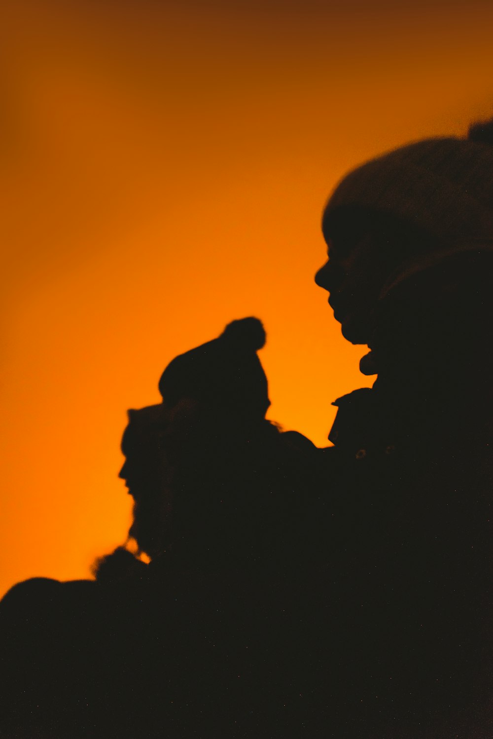 silhouette of childrens
