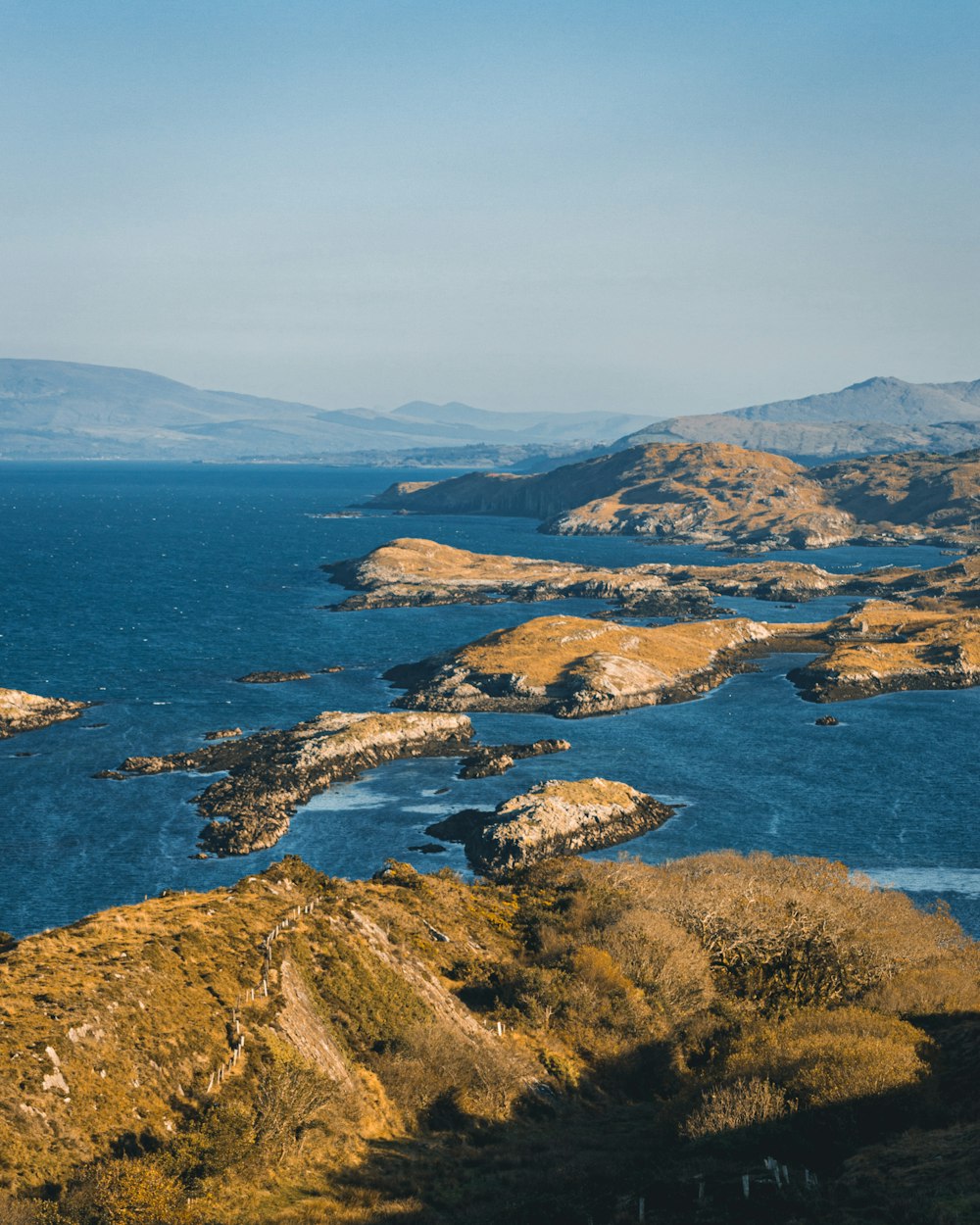 aerial photo of of water