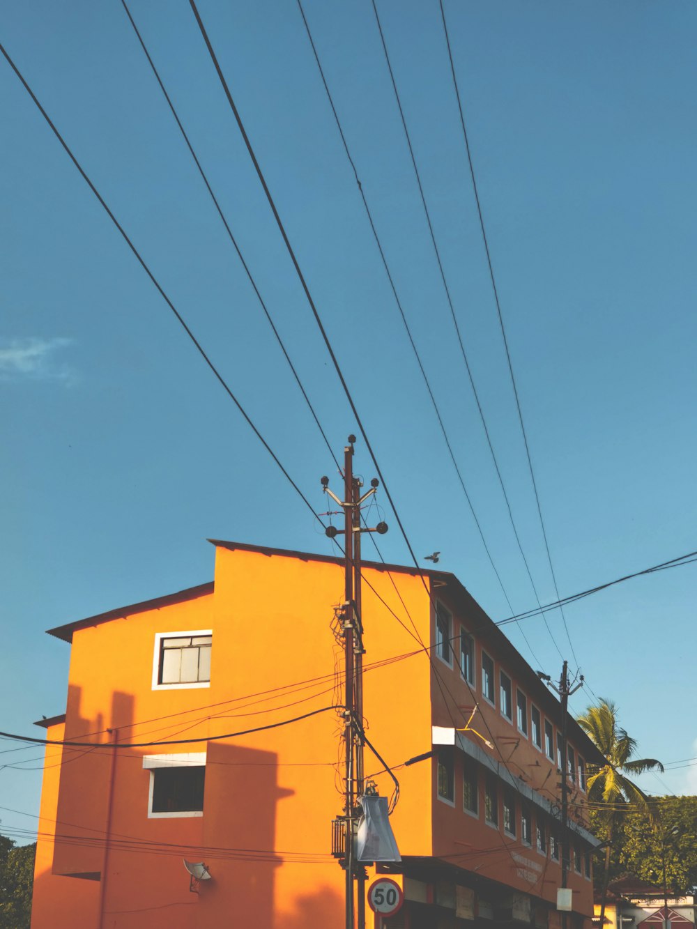 orange concrete building